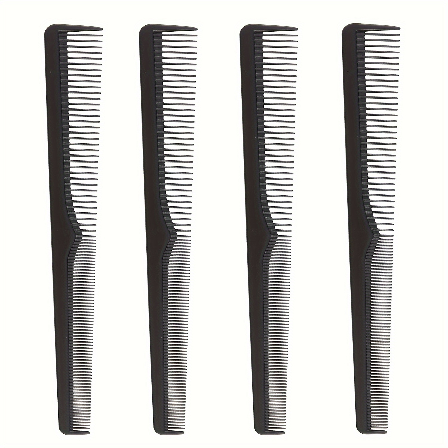 12-teiliges Friseur-Kammset In Schwarz – Verschiedene Kämme Für Präzises Schneiden & Styling