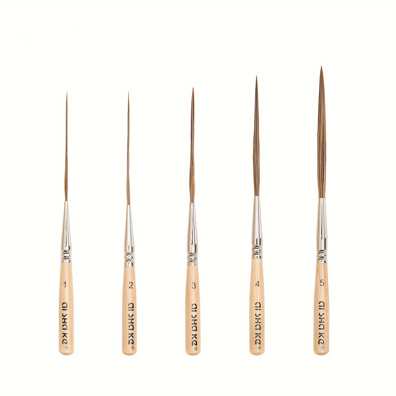 

Artist Oil Paint Brushes Set: Long Hair, Short Handle, Light Brown Sable, Suitable For Oil Painting And Watercolor, Ideal For Long Lines And Moisture Retention