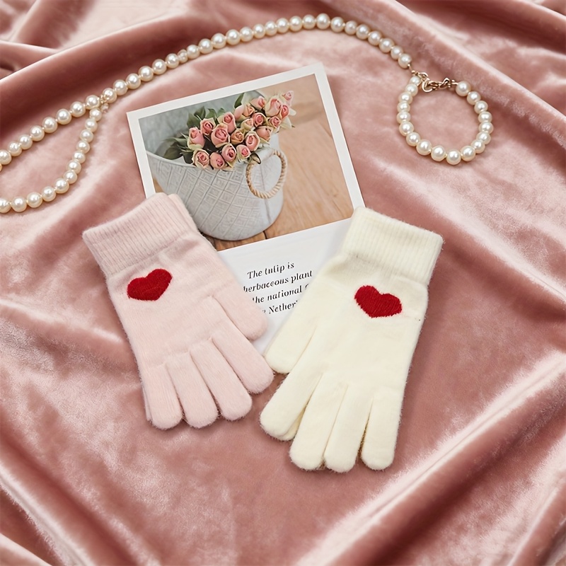 fleece gloves pink fluffy gloves