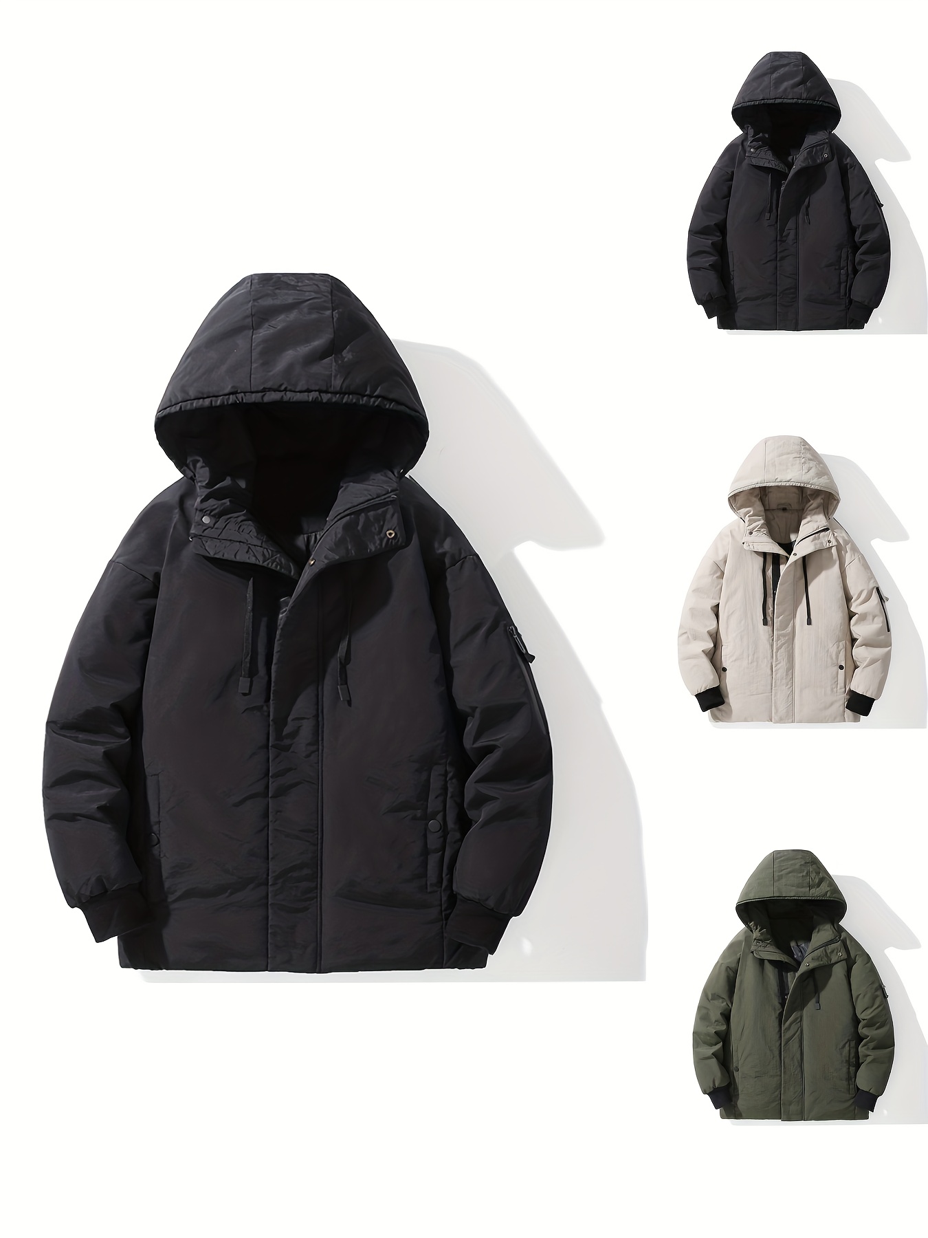Men's Lightweight Down Jacket with Hood for Outdoor Leisure