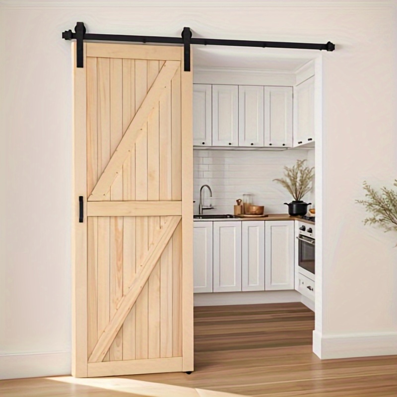 

Phabules Barn Door With Double , Sliding Hardware Kit And - Resistant Panel