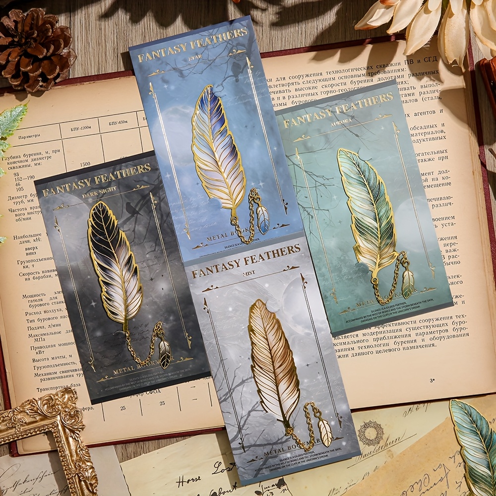 TEMU 4 Pack Color Bookmark With Chain Pendant Cute & Funny Design, Perfect Gift For Book Lovers, Writers, Students & Teachers (ideal For Birthday,