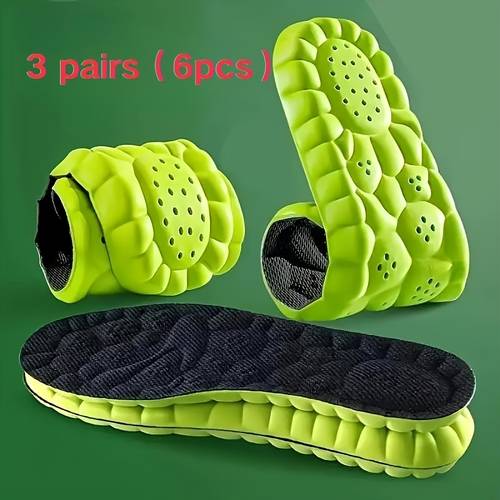 3 de plantillas cómodas en paquete de 6 - y transpirables, con soporte para el talón y amortiguación para la plantar para mejorar la comodidad del pie. disponibles en , rosa y