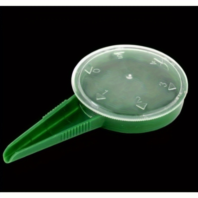 Adjustable Garden Seeder Tool with 5 Sizes ? Handheld Plastic Seed Dispenser for Precise Planting, Green Handle & Clear Lid, Ideal for Various Seed Types, Garden Planting Tool | Handheld Gardening Tool | Plastic Gardening Aid, Seeds for Planting