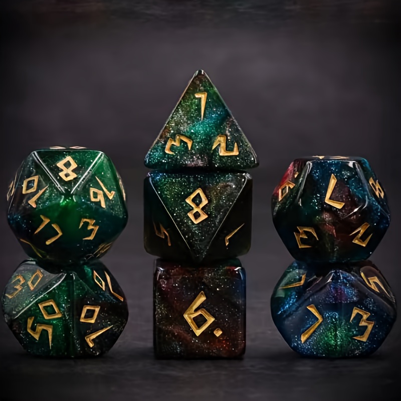 SmartDealsPro 5-Pack D30 Polyhedral Dice - Random Colors With Free Pouch For DND RPG
