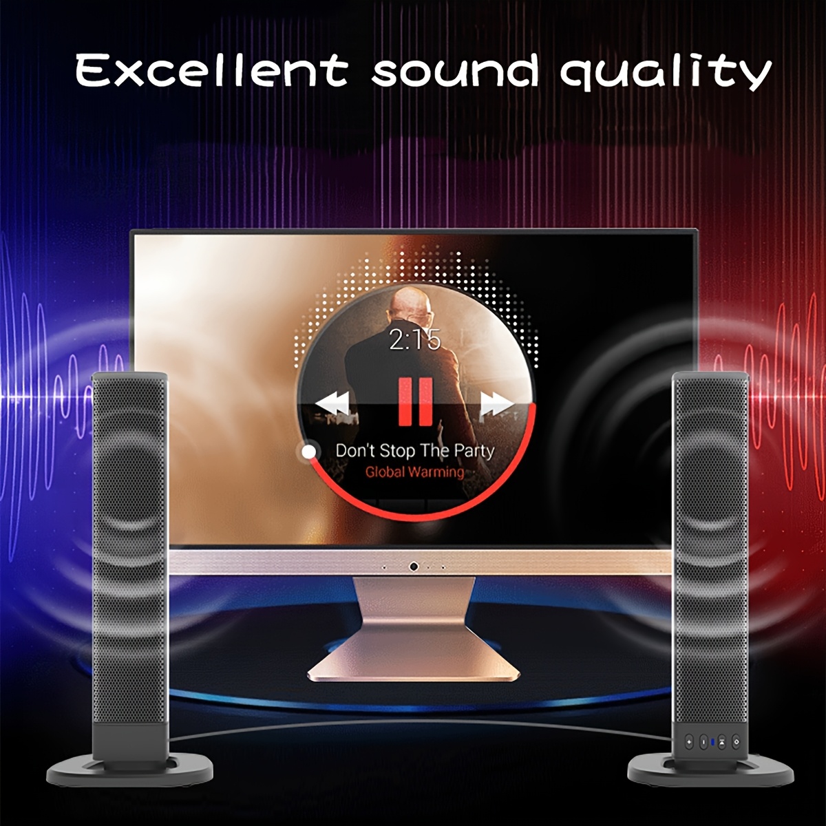 Wireless Home Theater Soundbar with Removable Design