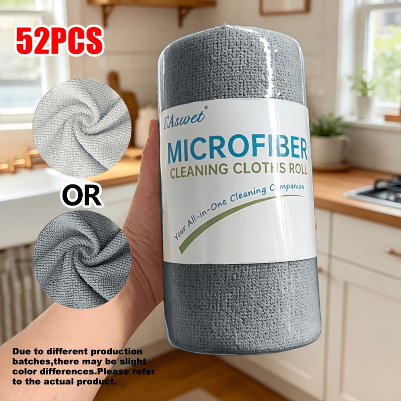TEMU Lot de 22/52 serviettes de nettoyage pour voiture en rouleau extra large, serviettes en microfibre détachables, serviettes de lavage de voiture,