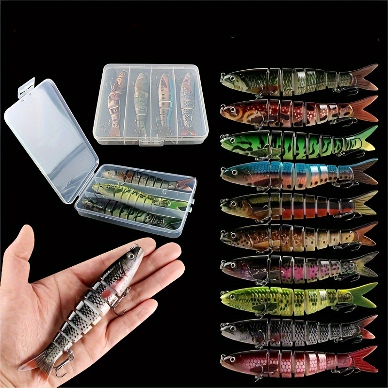 

3pcs 8 Knots Saltwater Lifelike Swimming Fishing Trout Realistic Swim Bait Basslures Slow Sinking Fishing Lure