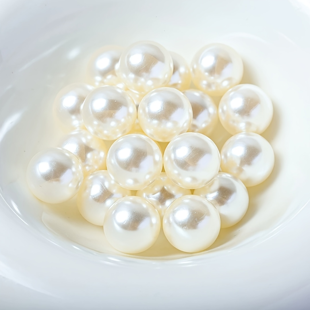 TEMU 20pcs Qywctz 20mm Round Beads - & Beige Acrylic Suitable For Diy Crafts, Making, Clothing Decorations, Pendants, Capsules Fillers, Holiday Gifts