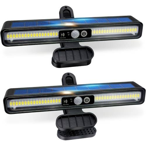 clip on outdoor light 3 mode solar powered fence light 36 leds 6500k portable safety light for yards camping garages