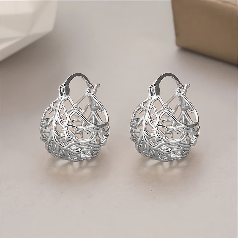 Creative Hollow Basket Dangle Earrings Women's Fashion Jewelry
