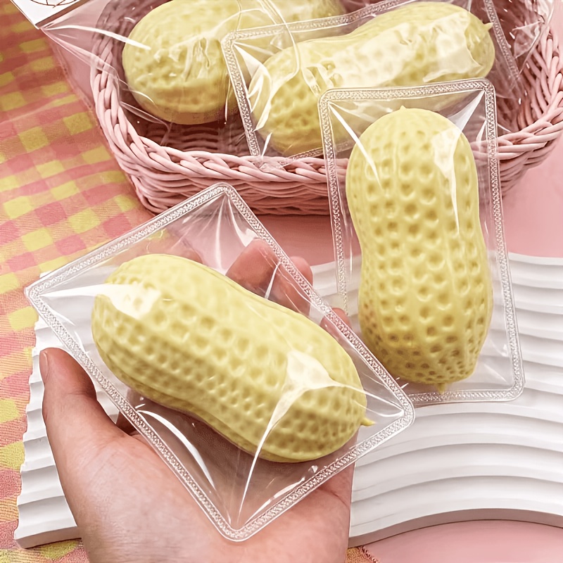 1pc Simple Dimple Fidget Toy, New Large Peanut , Realistic Peanut Squeeze Toy. Perfect For Birthday Gifts, Soft Slow Rising, Stretchable, Fun Squeeze Toy For Party Favors (random Colors)