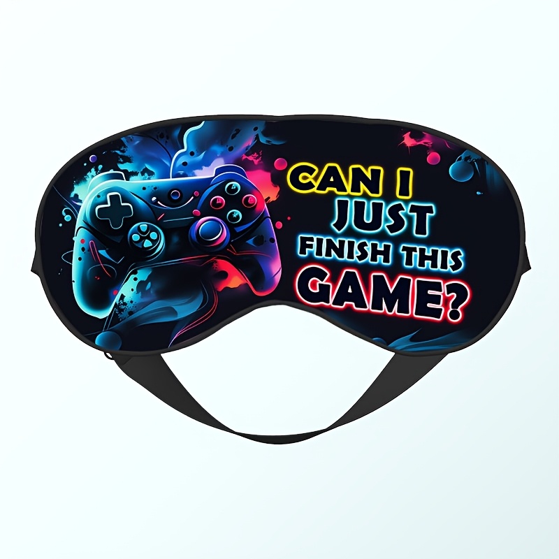 TEMU 1pc, Game Theme Print Sleep Eye Mask, Accessory, Soft Cozy, Unisex Couple Style, For Gifting Occasions, For Break, Travel & Home
