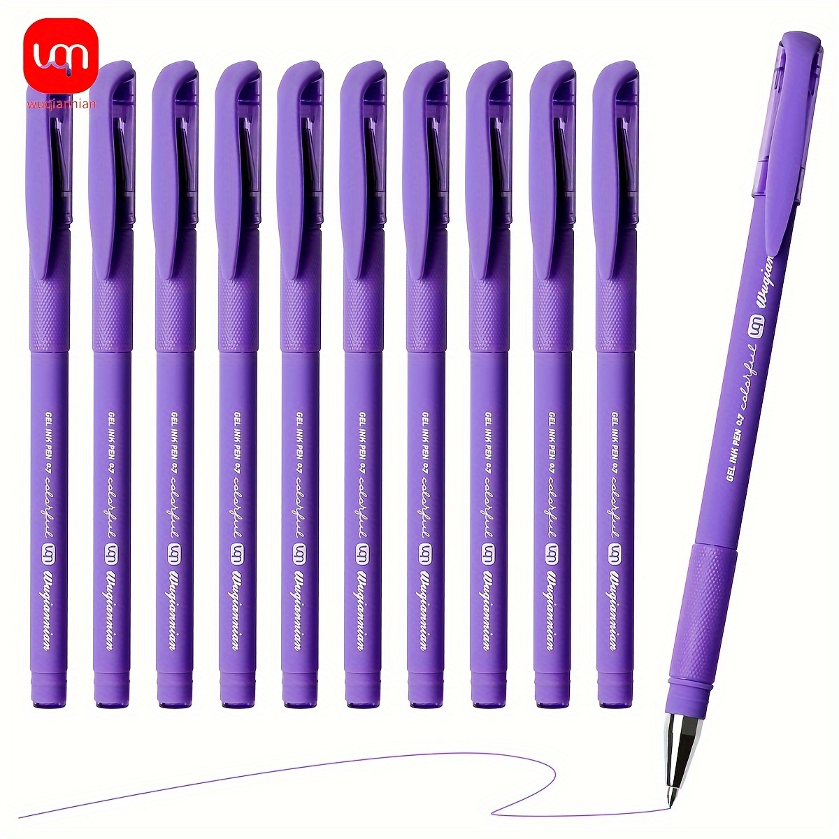 

Wqn 4/8pcs Purple Frosted Gel Pens, 0.7mm Nib, High-quality Quick-drying Ink, Smooth Writing, Comfortable Grip, Suitable For Practicing Calligraphy, Writing Stickers, Back To