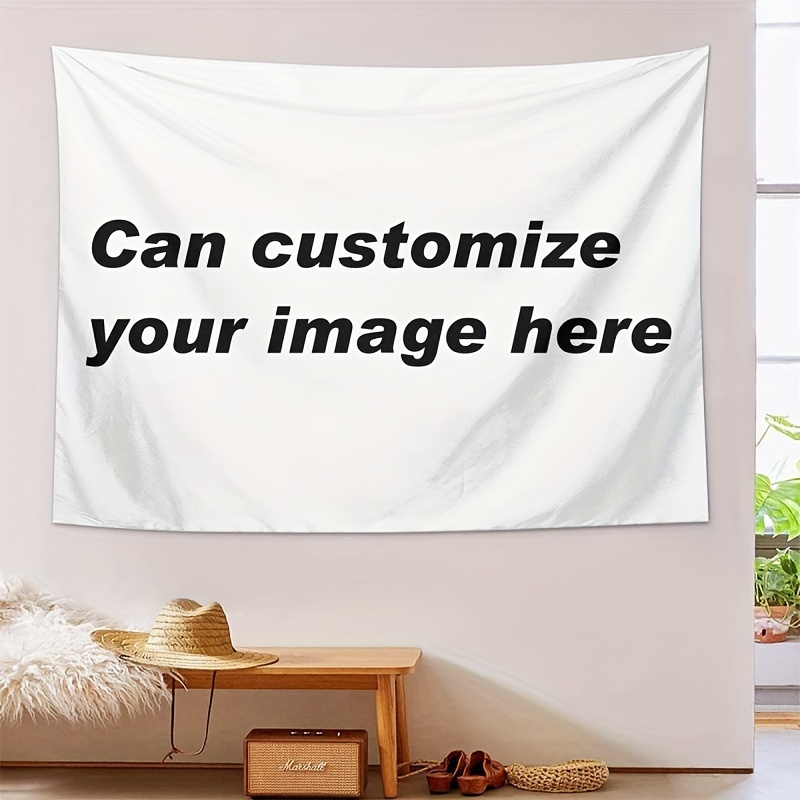 

1pc Customize Wall Tapestry, Custom Backdrop, Personalized Image, Wall Hanging Tapestries For Bedroom Aesthetic, Home Decor