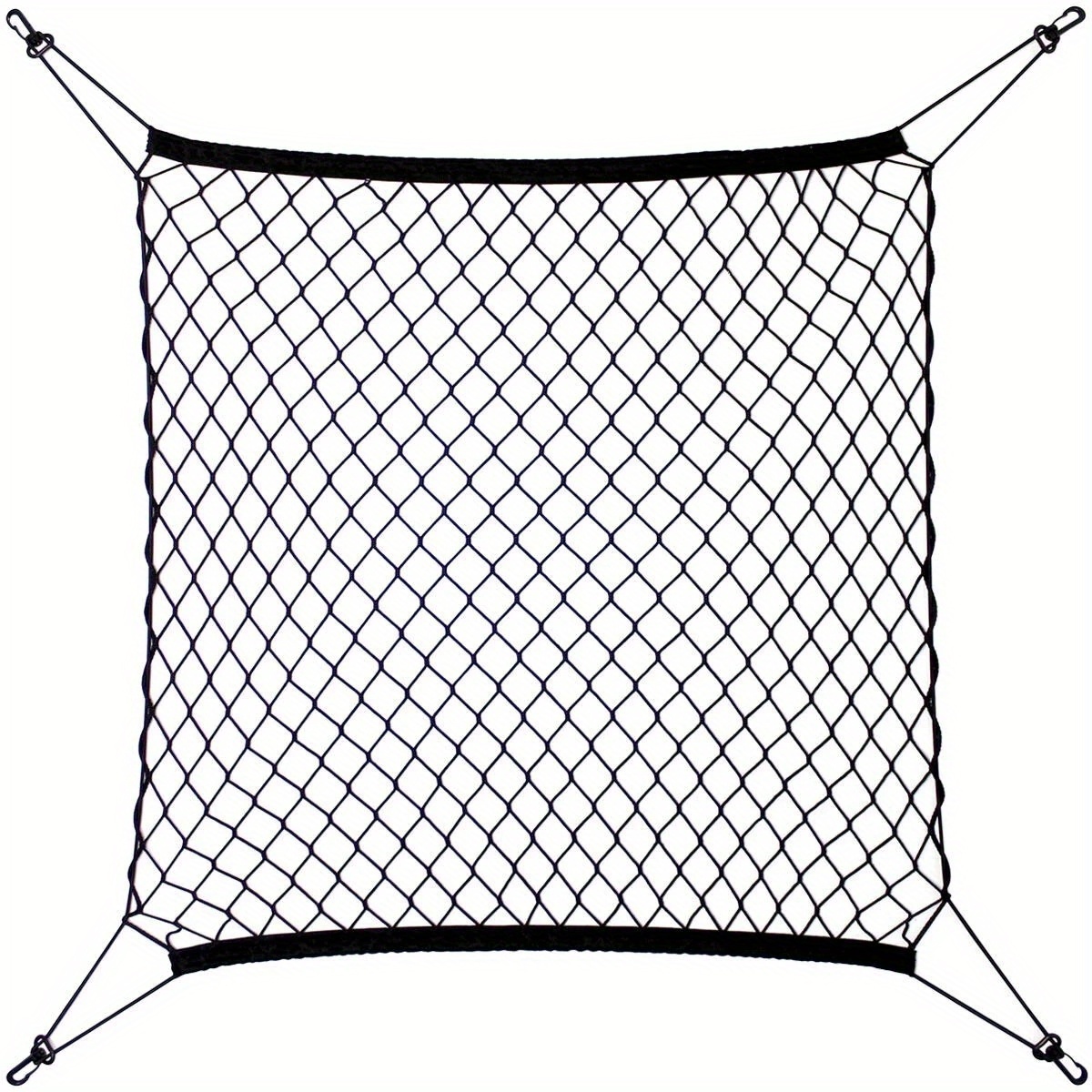TEMU Universal Car Cargo Net Nylon Elastic Mesh, Luggage Cargo Storage, Pickup Tidy Net For Van Suv Truck Mesh Network Pocket