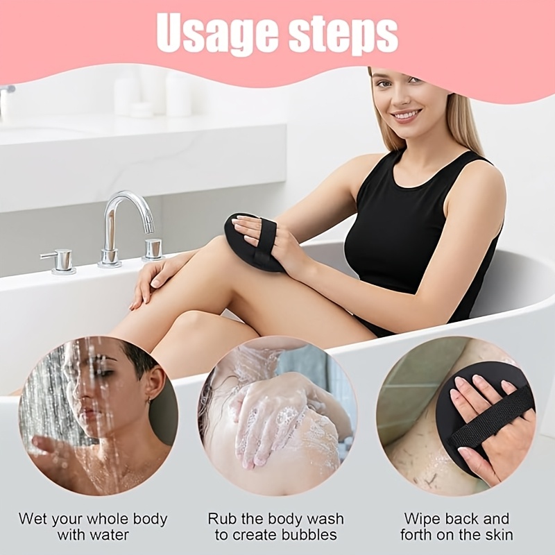 2pcs Shower Scrubber Set with Coarse and Fine Textures