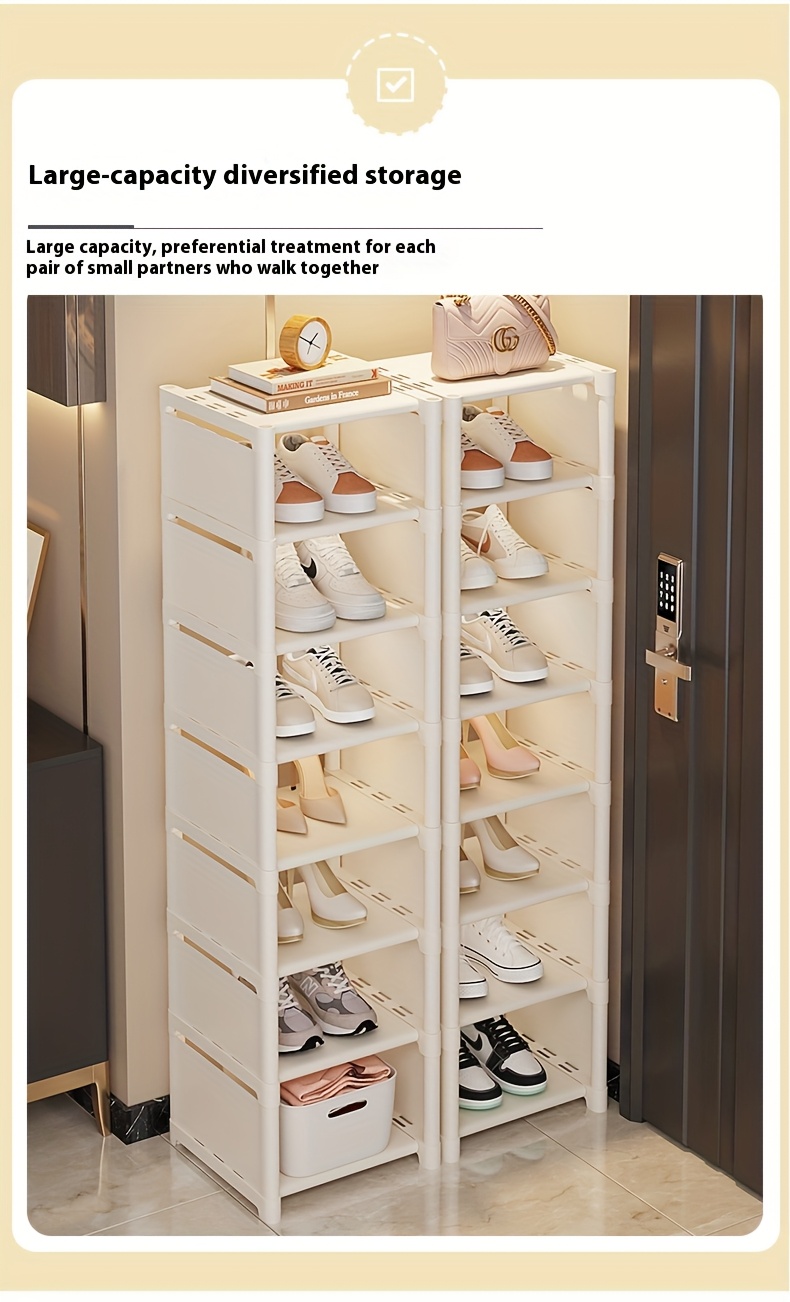 a 5 layer   home shoe rack and storage cabinet easy to assemble and use         in black and white colors with a small footprint remove one layer to store boots suitable for   shoe types details 4