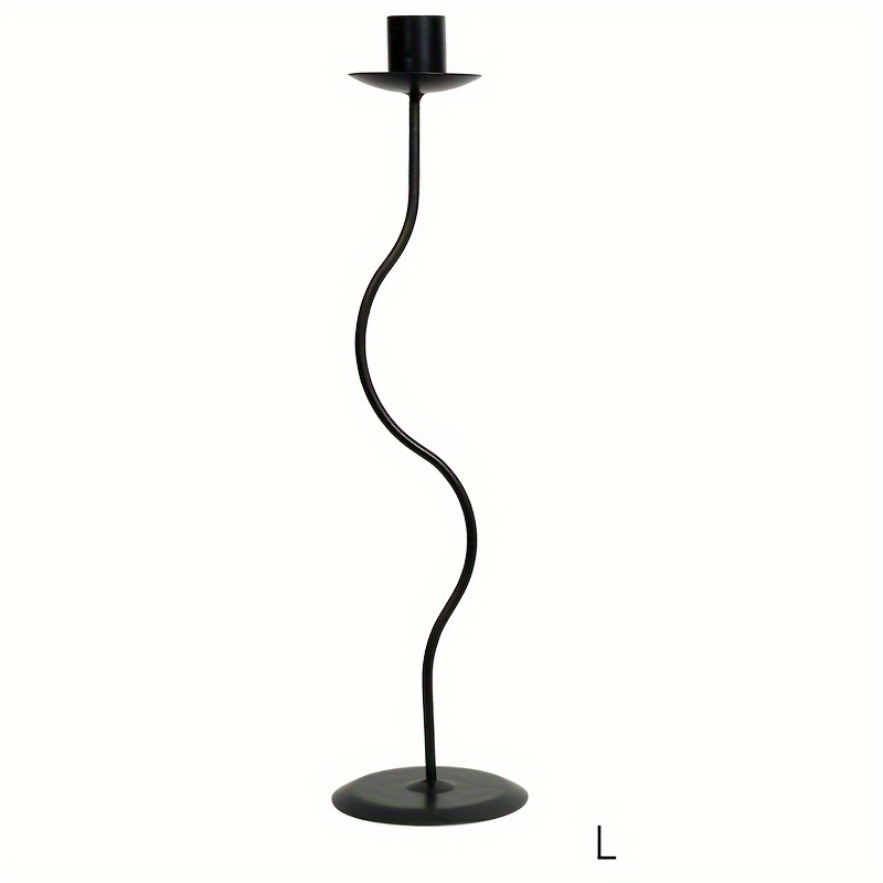 Image of Candle Holder, Vintage Twisted Decor, Romantic Dining Table Centerpiece, Simple And Luxurious Style, Mid-century Ornament For Home Use