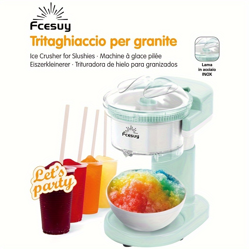 

Shaved Ice And Slush Maker: Multifunctional Ice Shaver, Suitable For Homemade Shaved Ice, Snow Cones, Slush, Etc., Easy To Clean And Store