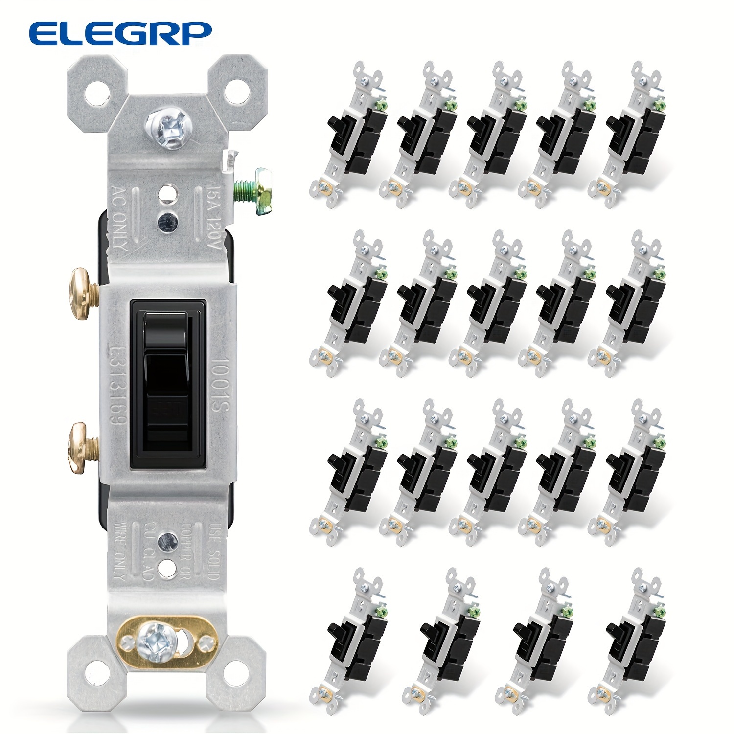 

Elegrp Switch, 15 Amp, 120 , Ac Switch, In Switch Replacement, -grounding, Residential And , Ul (20 , )