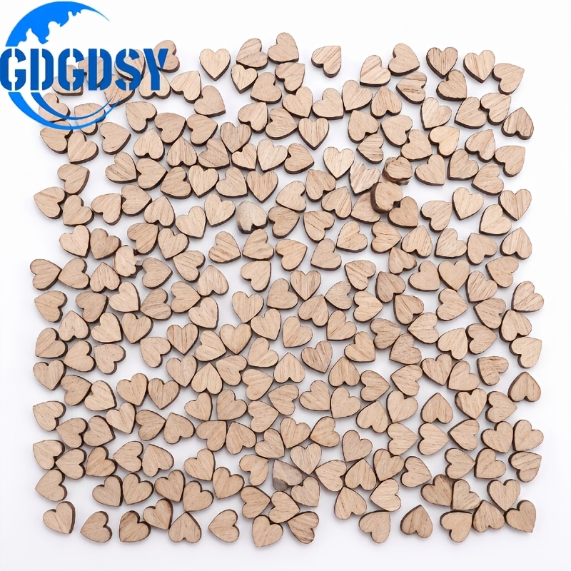 250pcs 6mm Heart Shape Wooden Confetti Valentine's Day Party Decorated Chips