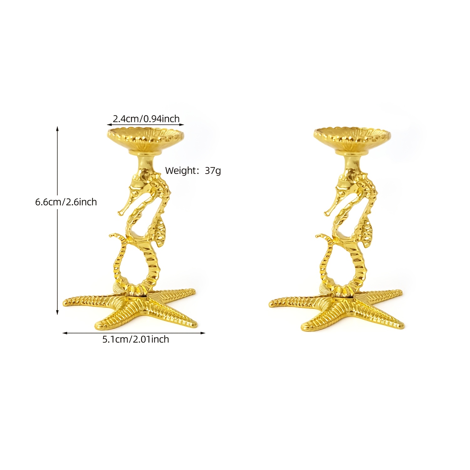 TEMU 2pcs Seahorse-shaped Candle Holders â Multi-functional Aromatherapy Candle Holder, Exquisite Vanity Decor, Handicraft, Wedding Favor, Home