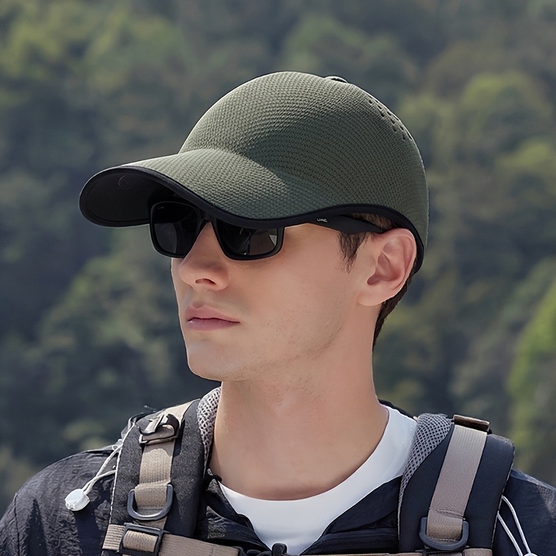 Spring and Summer Seamless 1pc Baseball Cap - Summer Outdoor Sun Protection Hat - Suitable for Both Men and Women - Casual Sports Cap with Breathable Holes - Duckbill Sun Protection Cap