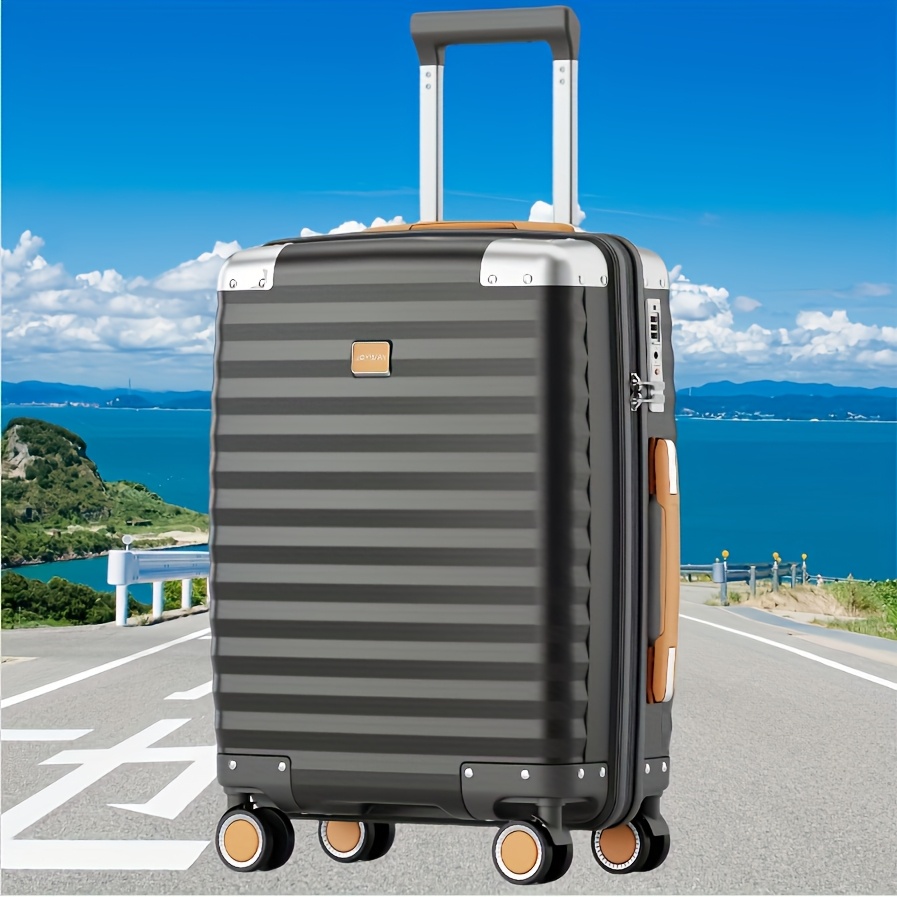 Image of Joyway 20-inch Cabin Luggage - Carry-on Suitcase Featuring 360° Silent Anti-slip Swivel Wheels, Tsa Approved Lock, Lightweight And Sturdy Hard Shell, Unisex, In Black, White, And Gray