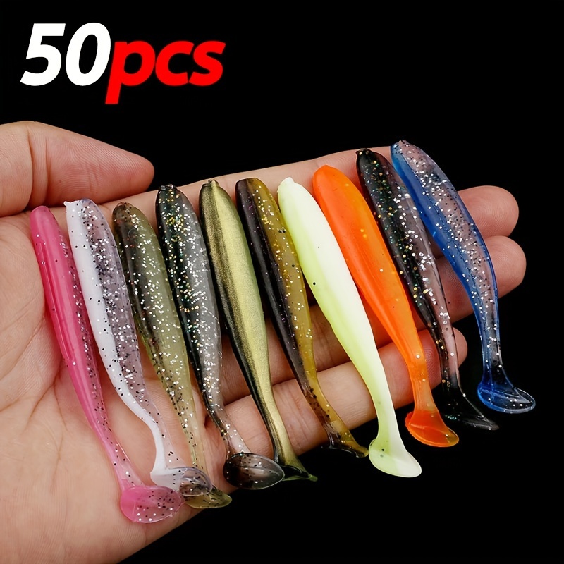 1pc Soft T Tail Fishing Lures Slow Sinking Artificial Bionic