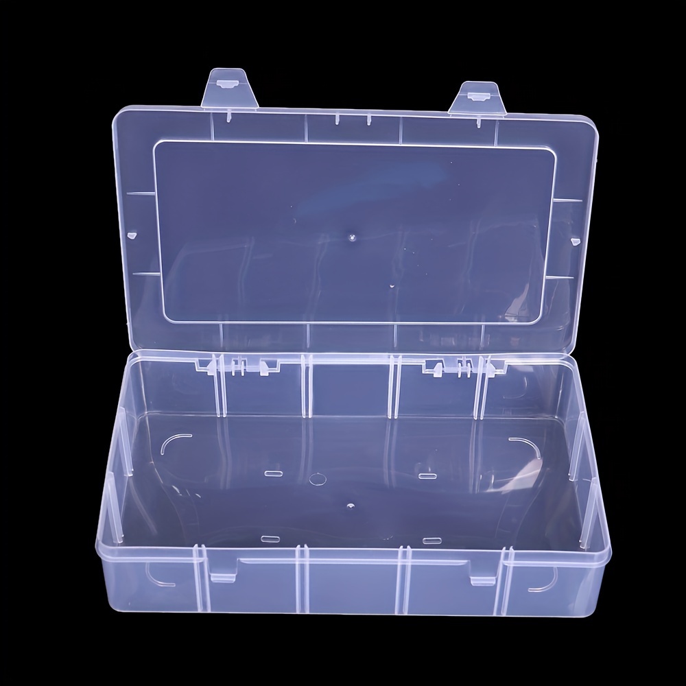 

Versatile Clear Plastic Storage Box 10.8"x6.5"x2.2" - Perfect For Diamond Painting, Fishing Gear, Nail Art & Crafts