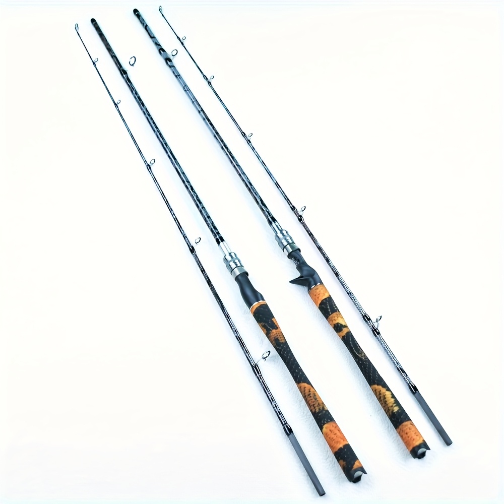 xh adjustable heavy duty carbon fiber fishing rod 6 89ft 7 87ft two section design with guide tips   handle ideal for   fishing perch bass   carp