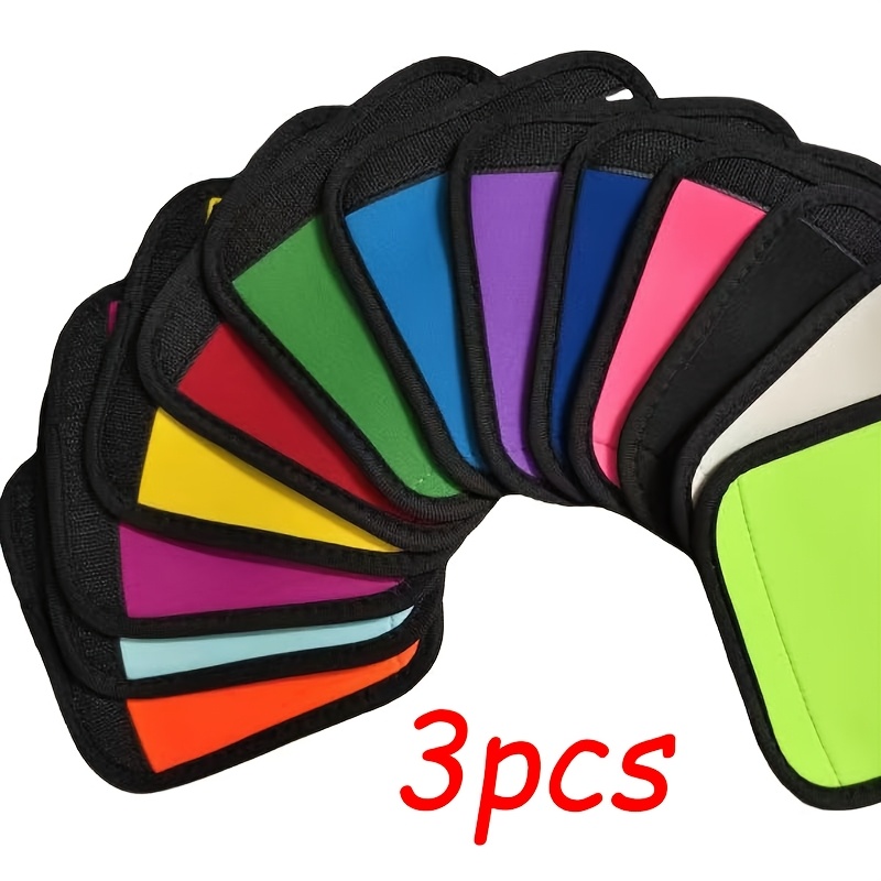 TEMU 3pcs/6pcs/10pcs/15pcs Custom Luggage Handle Labels - Of Printing Names/letters/text, Lightweight And Durable, Easy And Elegant Design - On