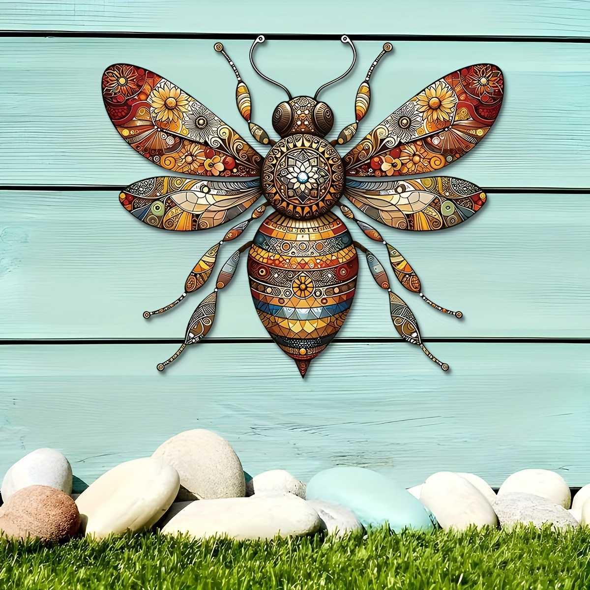 Vibrant Bee Metal Art Wall Decor - image 7
