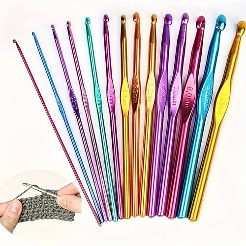 18pcs crochet set 8pcs crochet needles 2mm 5 5mm colored single head knitting crochet needle diy knitting tools crochet set crochet sweater needles random colors a must have for beginners