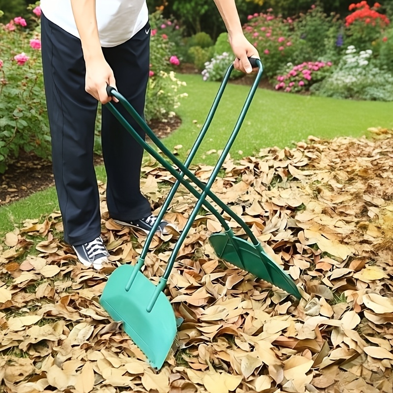 TEMU Lightweight Garden Rake And Leaf Grabber Set! The Rake Leaves While Picks Them Up, Offering -stop Solution For Clearing Leaves. The Long