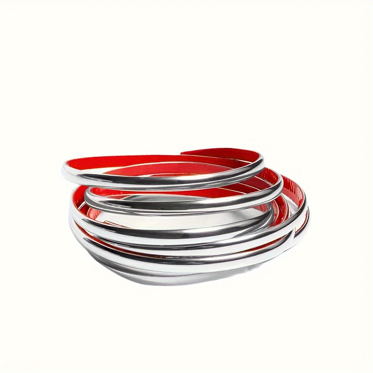 Image of 1pc 300cm/118.1inch Flexible Peel And Stick Mirror Molding Trim For Walls, Ceilings, Floors, Cabinets, And Tiles - And Adds A Stylish Touch To Any Room