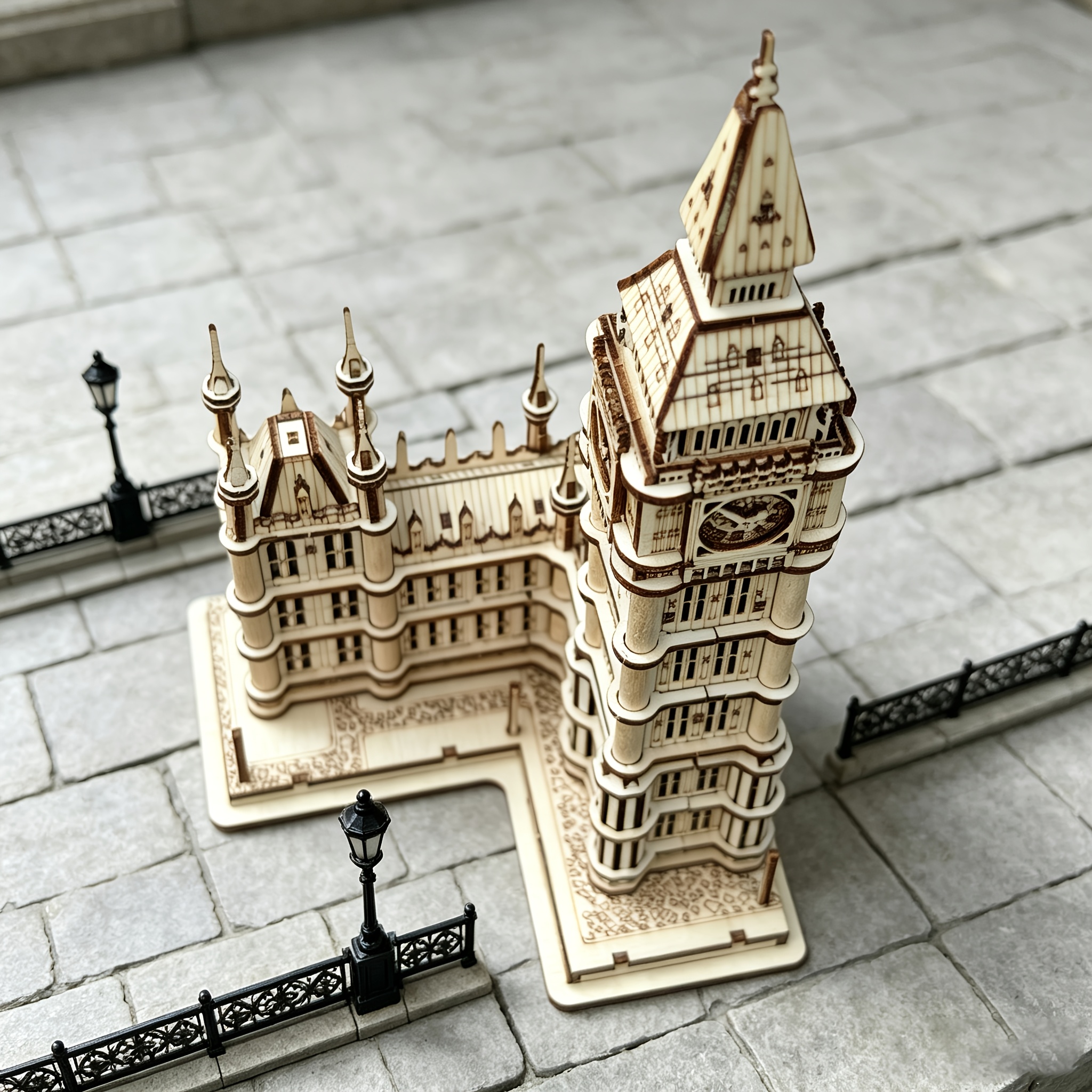 3D Wooden Big Ben Puzzle, DIY Desktop Model Kit