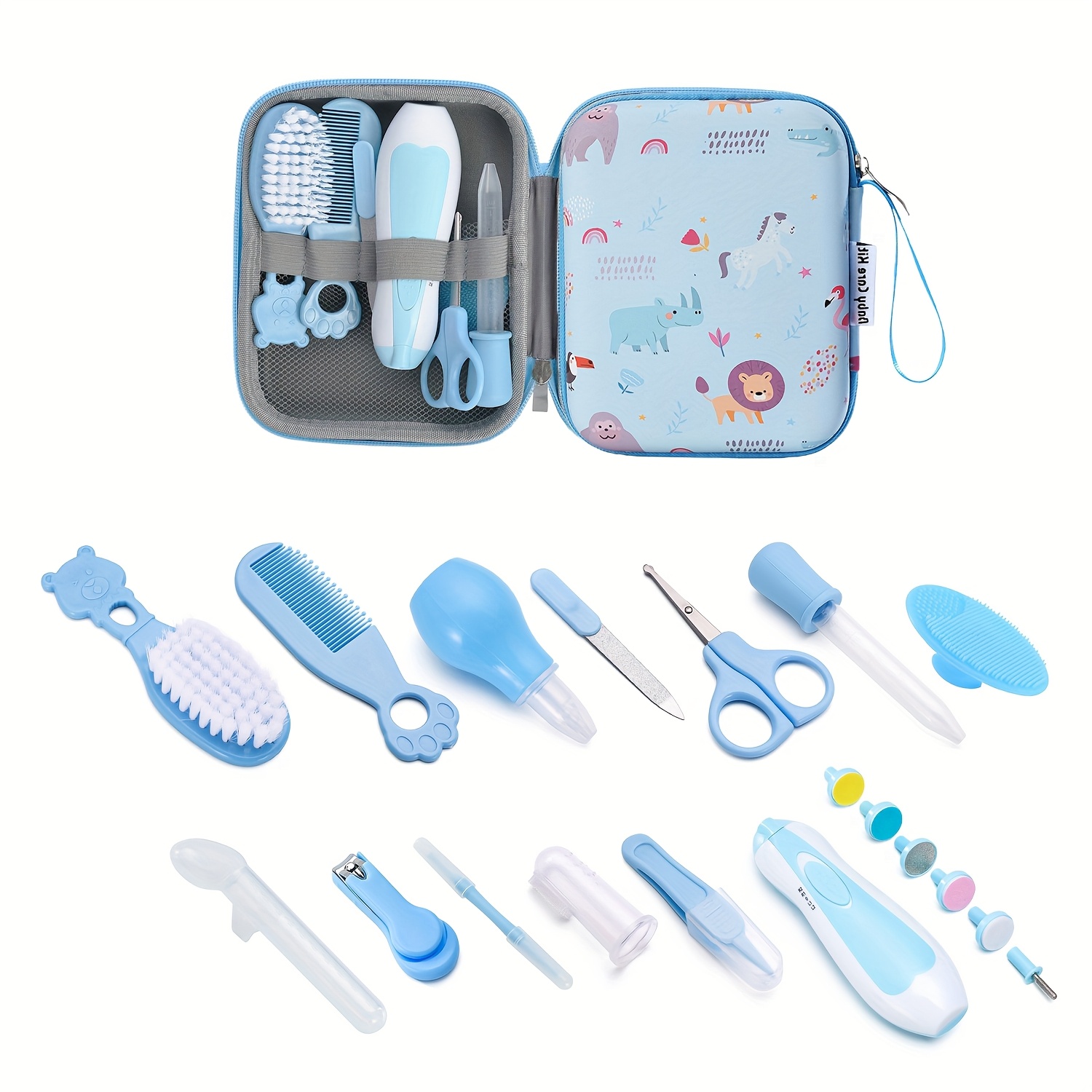 Grooming Kit, Safety Care Set, Includes a Brush, Comb, Nail Clippers, And Nasal Aspirator, Essential Items for, Suitable for Girls And Boys, Making It a Perfect Gift for Expectant Parents for Easter, Thanksgiving, Christmas, And Other Holidays.