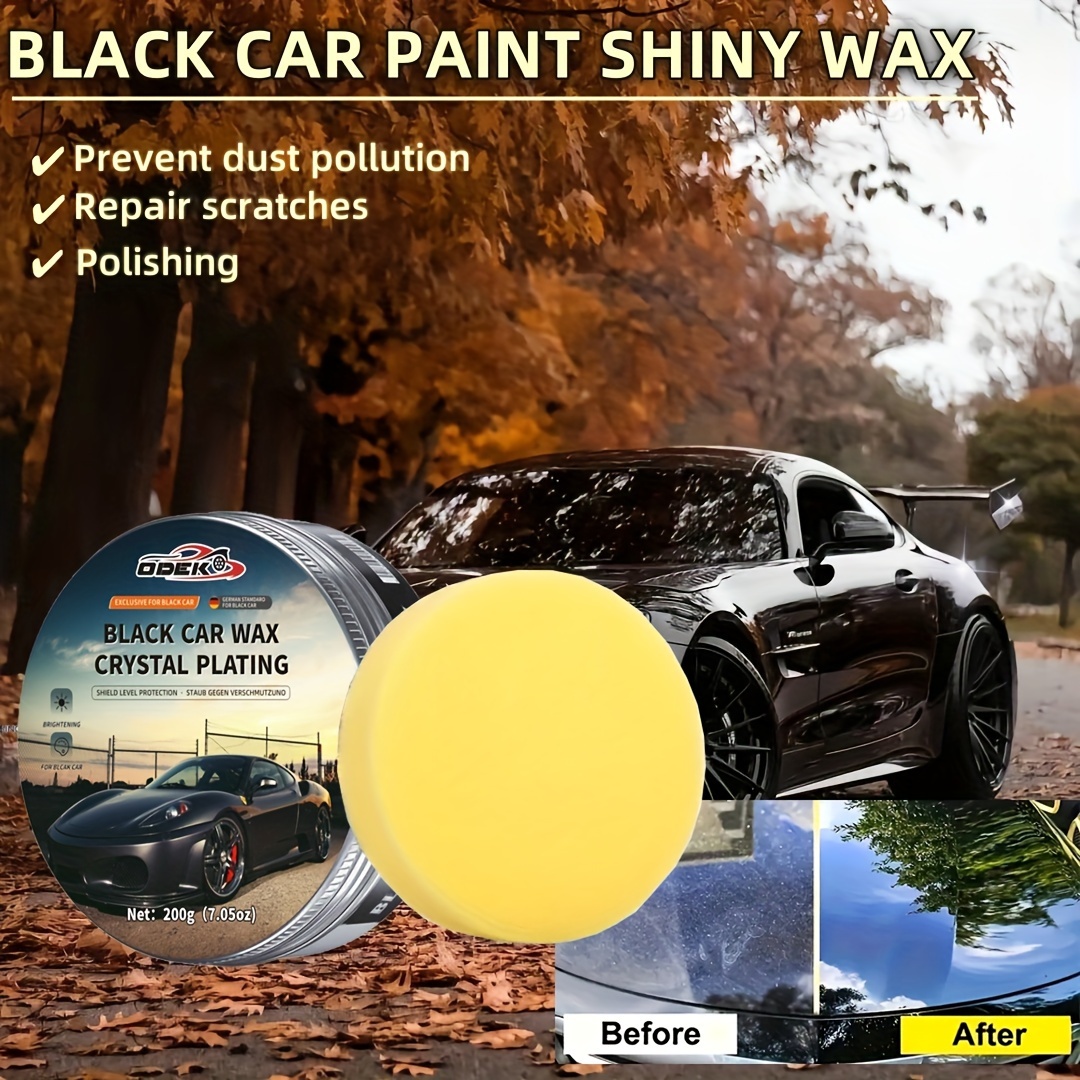 

Black Car Wax Waxing Polishing Coating Polishing Maintenance Wax Black Wax Universal Scratch Repair Paint 7.05oz Black Wax + Sponge