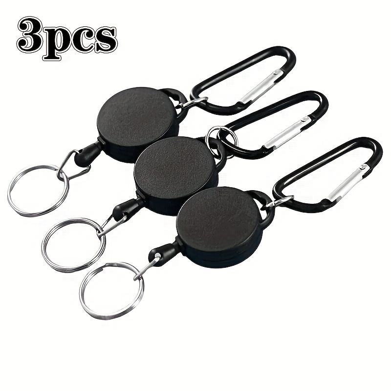 Anti-lost And Anti-theft Key Chain, Pvc Chain, Matte Black Key Chain - Matte, , Portable, Suitable For Daily Life, Prevent Ski Pass Id Card Loss, Mobile Phone Lanyard