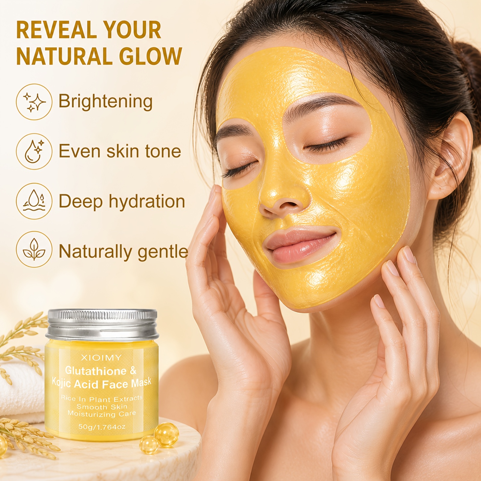 natural glutathione face pack kojic acid brightening mask dual brightening 15 Proven Benefits of Gram