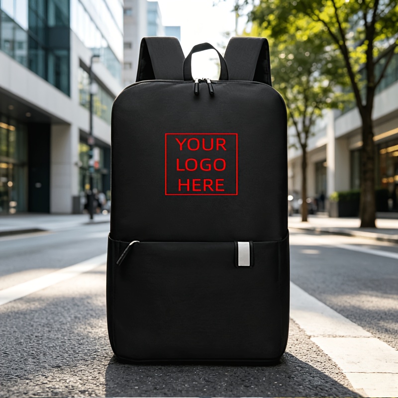 TEMU Sac à dos personnalisé avec logo, nom ou photo, sac à dos décontracté léger et polyvalent pour homme et femme pour les quotidiens ou les courts