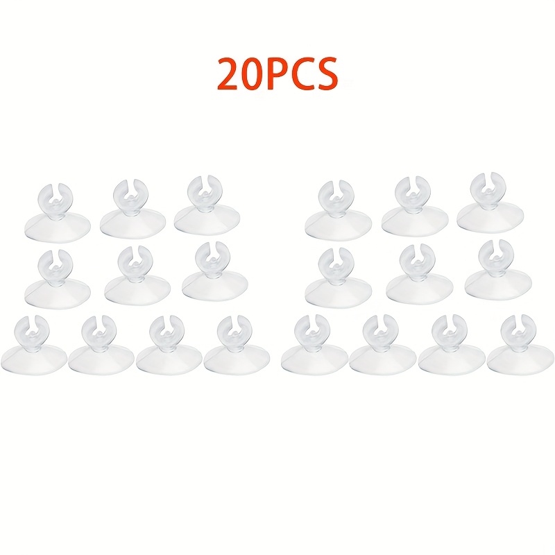 20pcs Rubber Aquarium Fish Tank Suction Cup Sucker Holders For Tube Hose Pump, Without Battery
