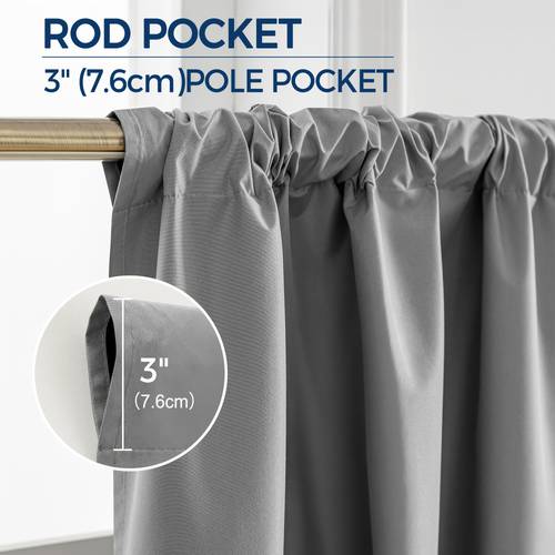 2 paneler 100% mörklÀggningsgardiner för sovrum vardagsrum, stÄngfickdesign ljusblockerande termoisolerade fönstergardiner, enkel montering integritetsskydd heminredning