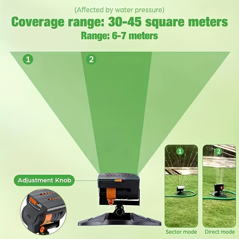 1pc garden sprinkler with 16 nozzles 180 rotatable adjustable head automatic irrigation system wide coverage area easy to set up no electricity required suitable for lawn and garden watering Product details 6