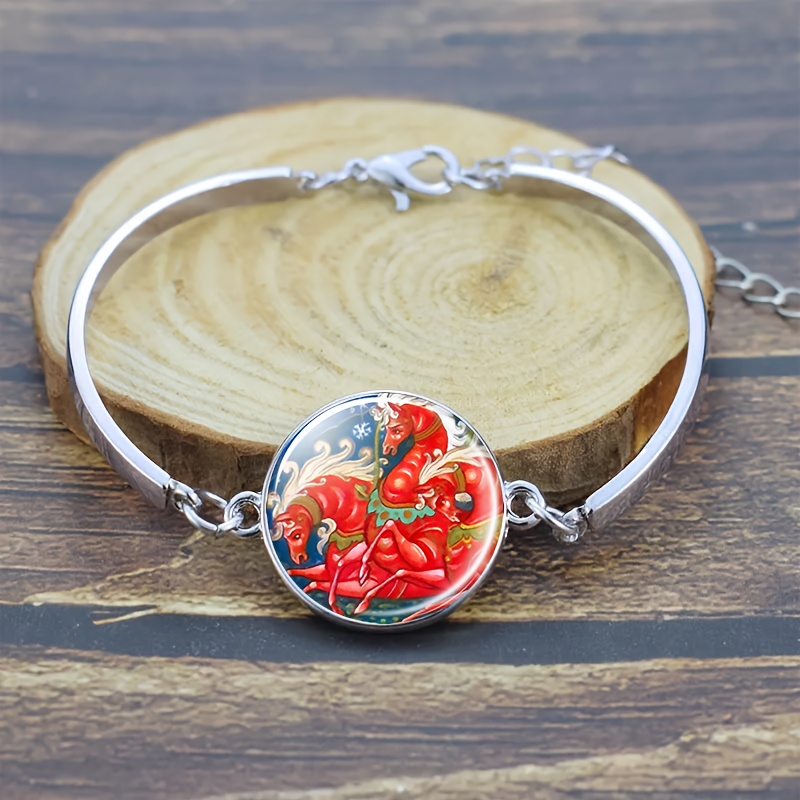 4pc Vintage Art-Style Jewelry Set, Gift Featuring Minotaur Design