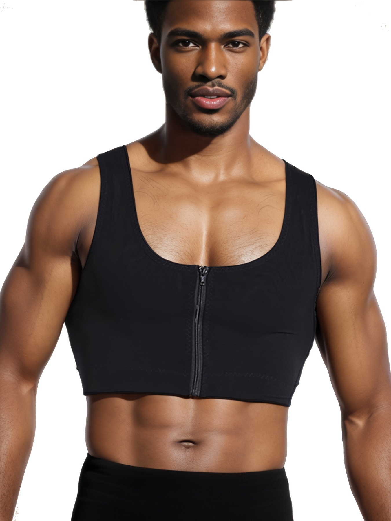 Men Sports Bra Crop Half Tank Top Vest Fitness Muscle T-shirt