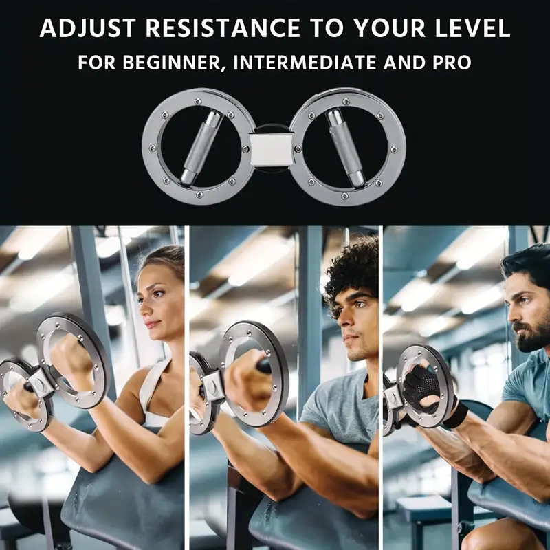 adjustable speed 360 rotating forearm strengthener with dual wheels stainless chest triceps biceps workouts for home gym boxing combat training no power needed use sleek fitness equipment durable construction boxing workout sturdy build hand exerciser boxing athletes Product details 3