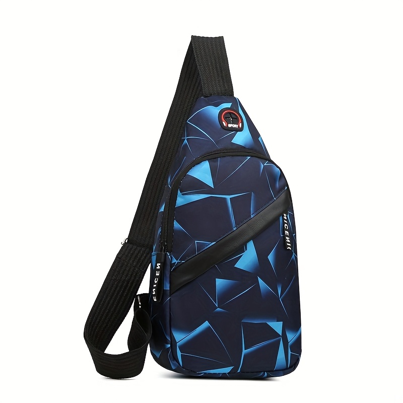 E-shop Doppellagige Schultertasche mit Reißverschluss und großem Fassungsvermögen, modische Brusttasche, leichte Outdoor-Sport-Crossbody-Tasche,